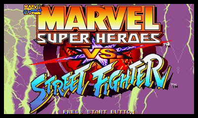 Marvel Super Heroes vs. Street Fighter Title Screen